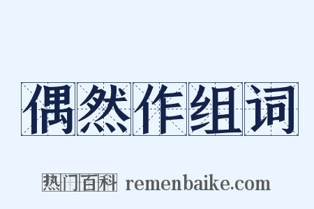 偶然作组词是什么意思的图片
